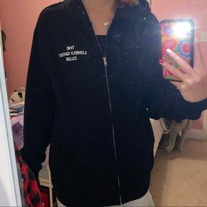 LONELY GHOST CLUB ZIP UP JACKET